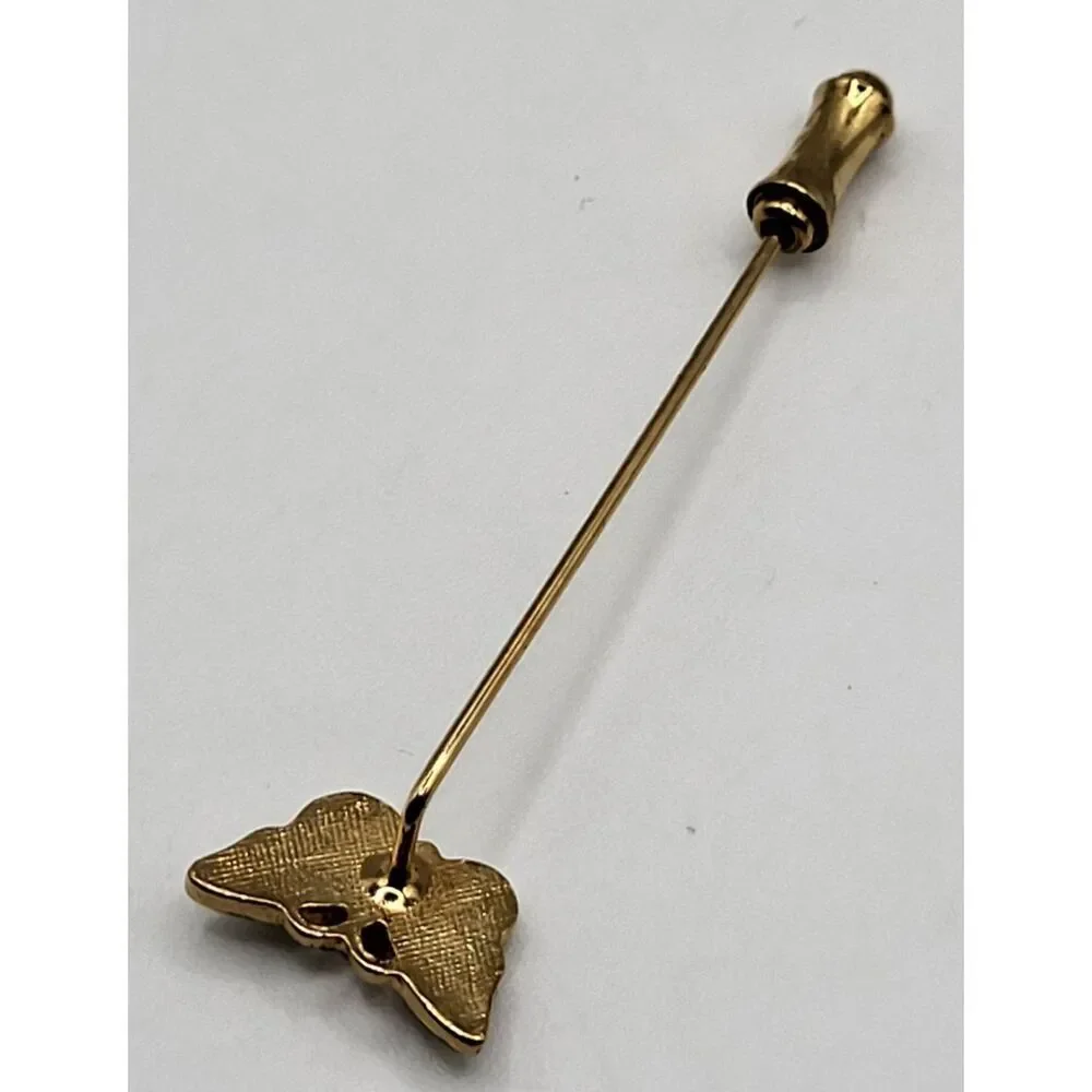 Vintage Cloisonné Butterfly Stick Pin 2in